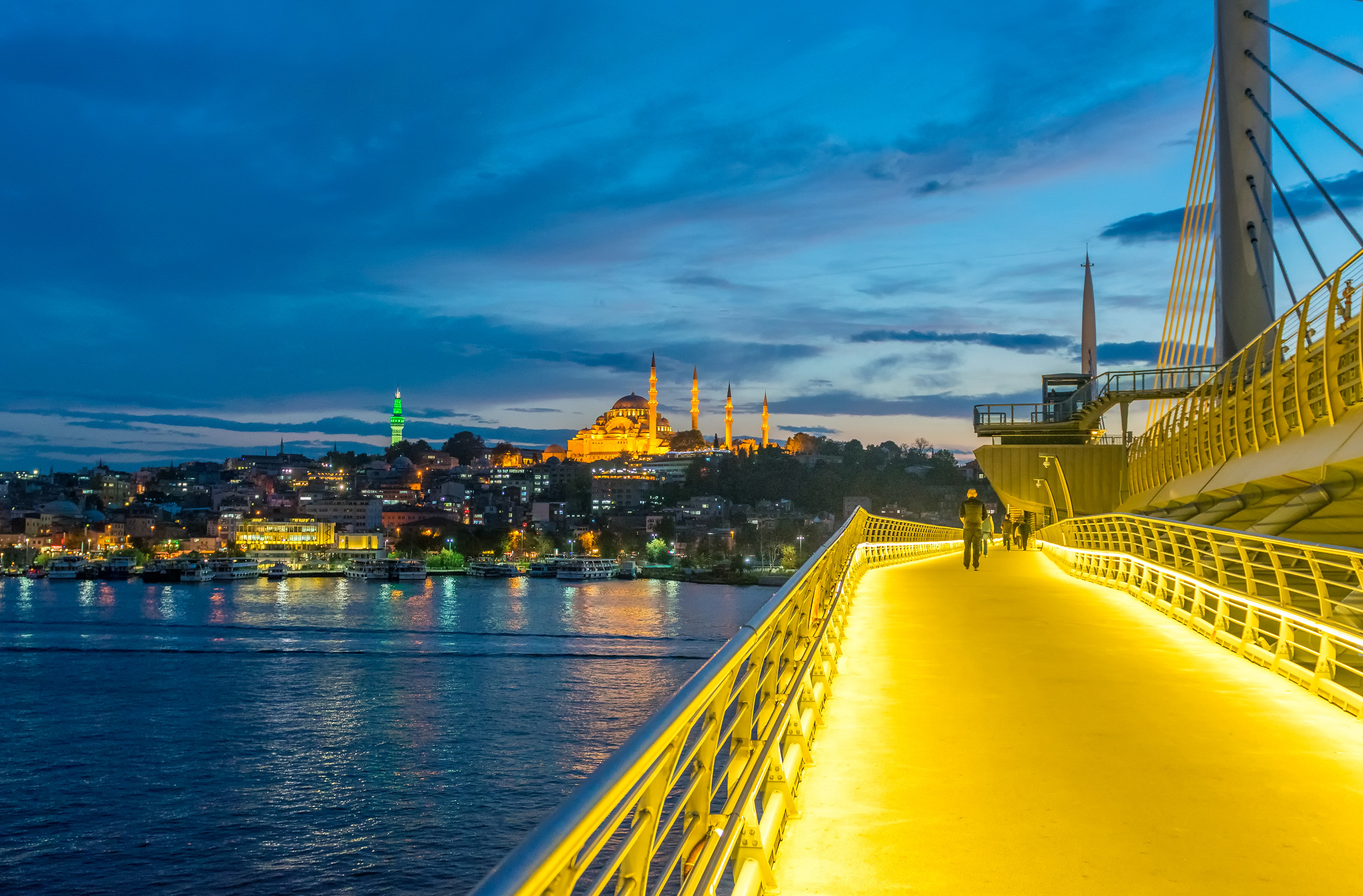 Galata Bridge during evenings