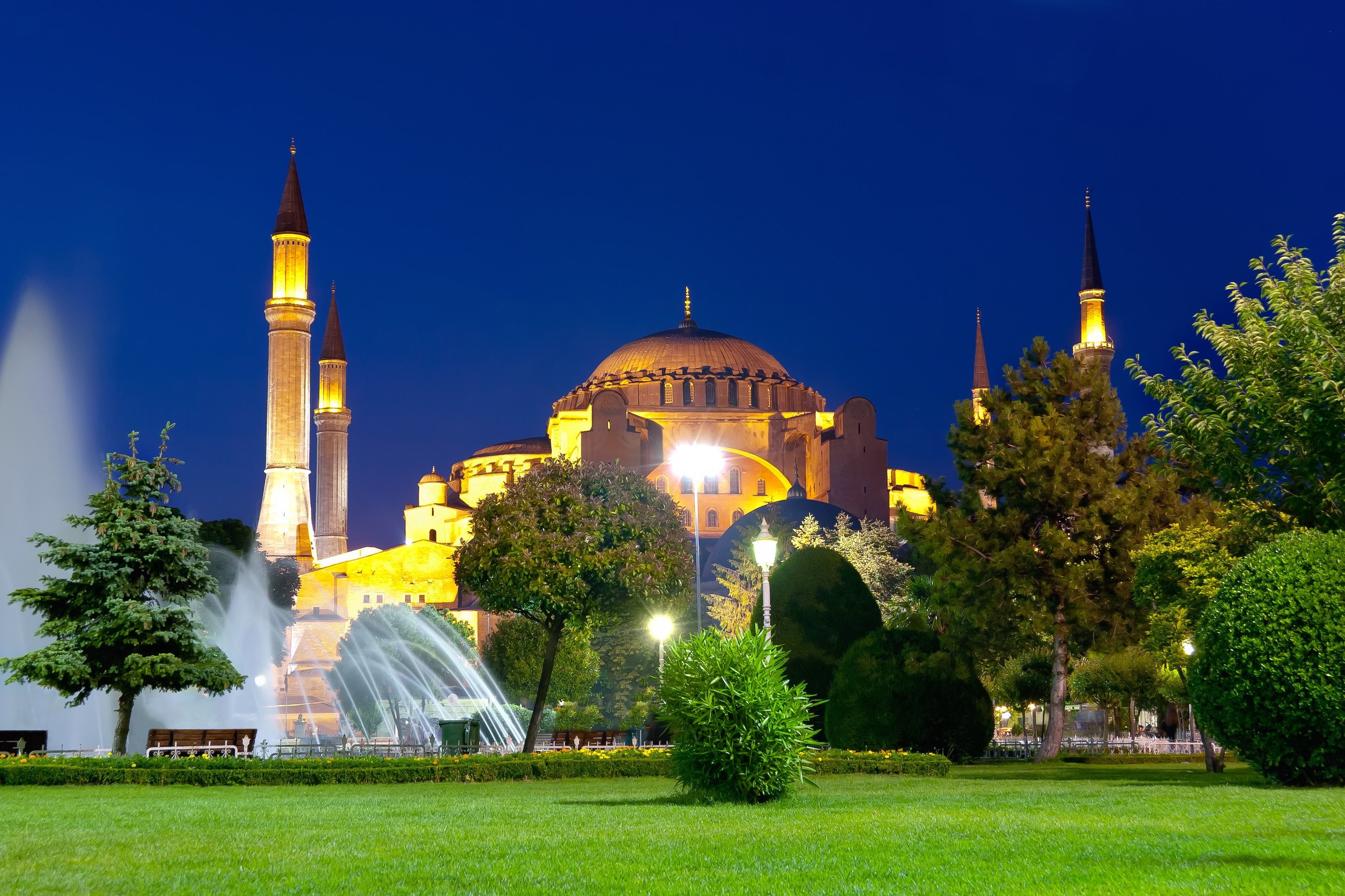 Hagia Sophia During Night Time