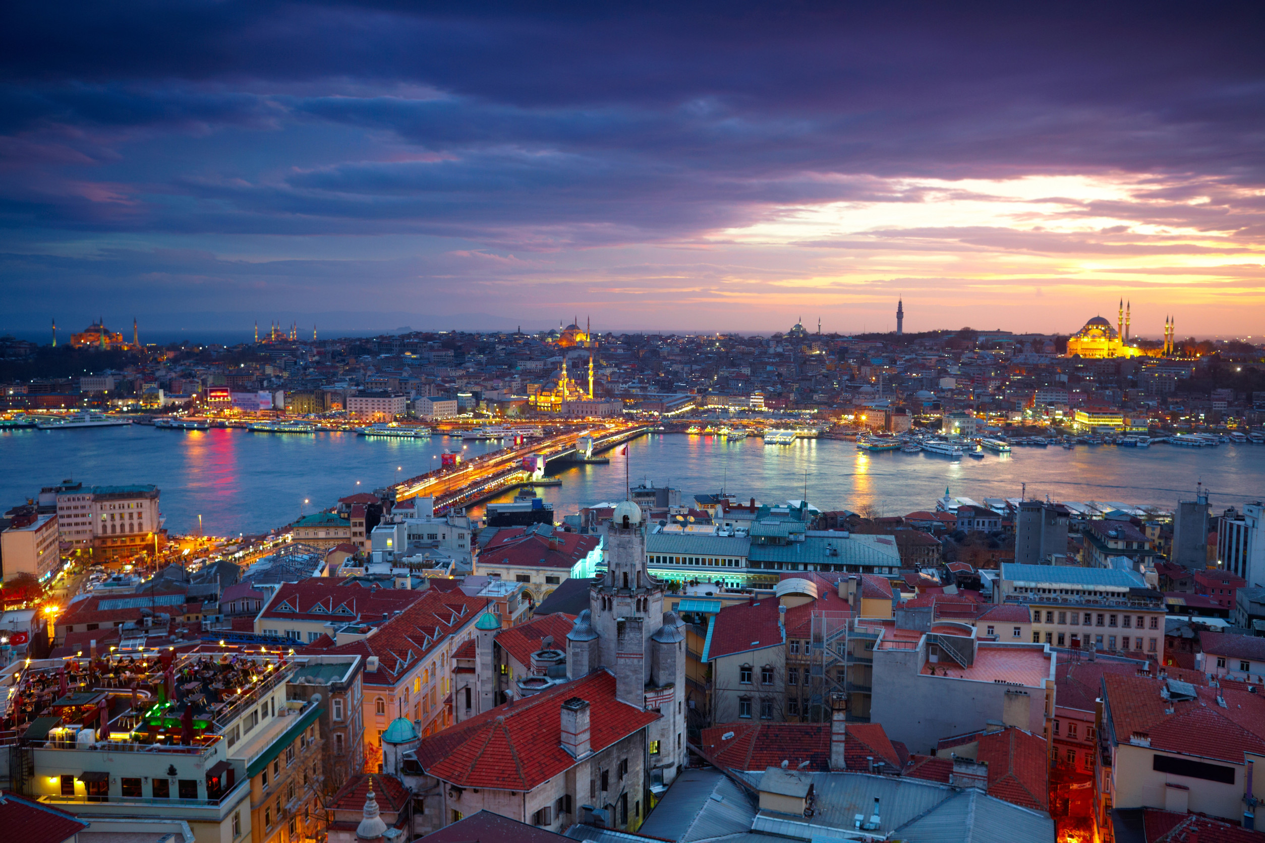 Istanbul City During Sunset