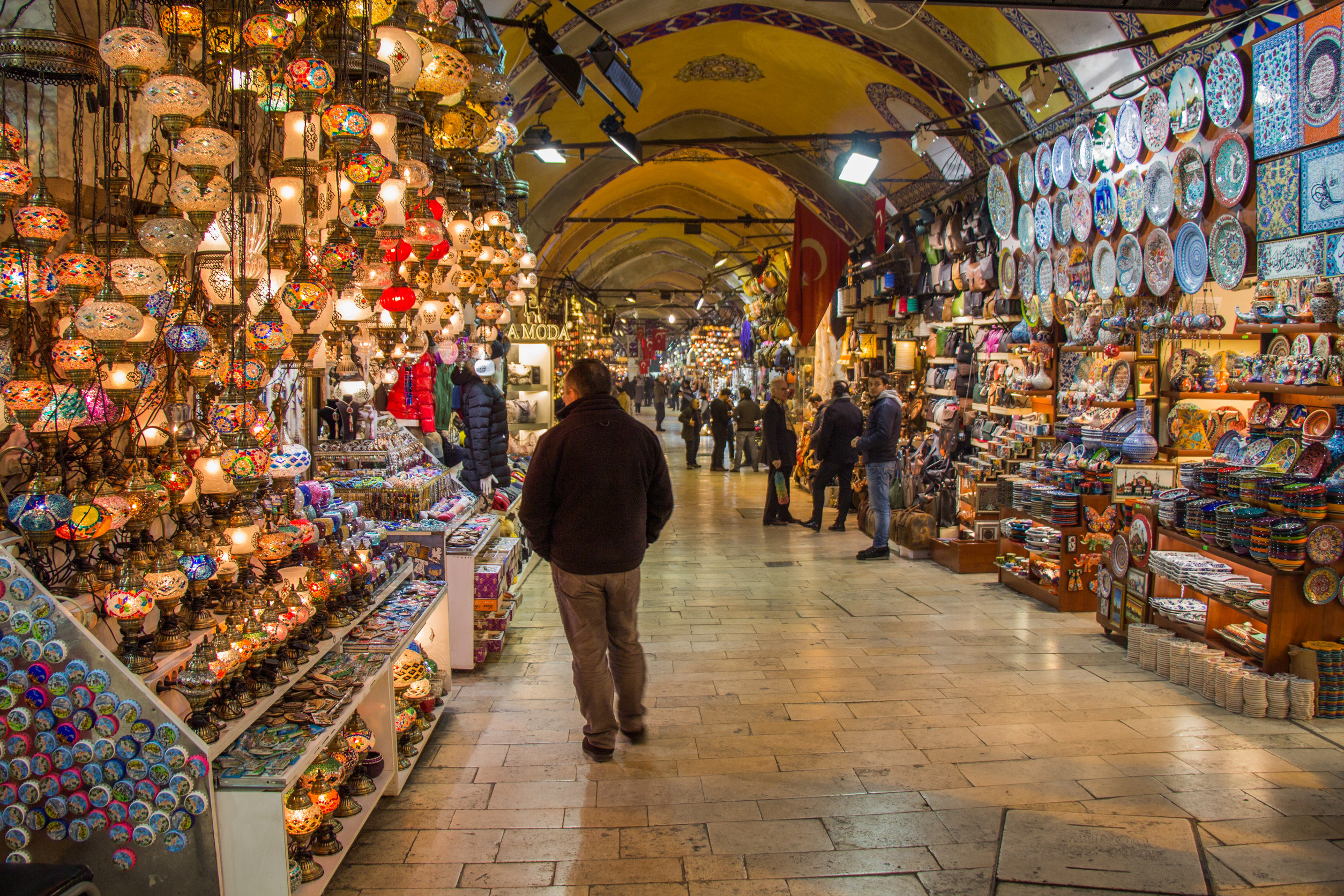 Grand Bazaar in Istanbul, Turkey, one of the largest and oldest covered markets in the world KAPALICARSI
