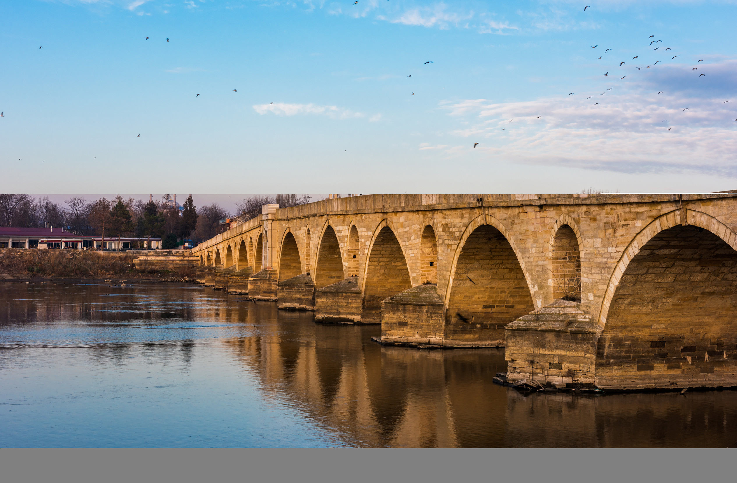 Cross The historic Meric Bridge