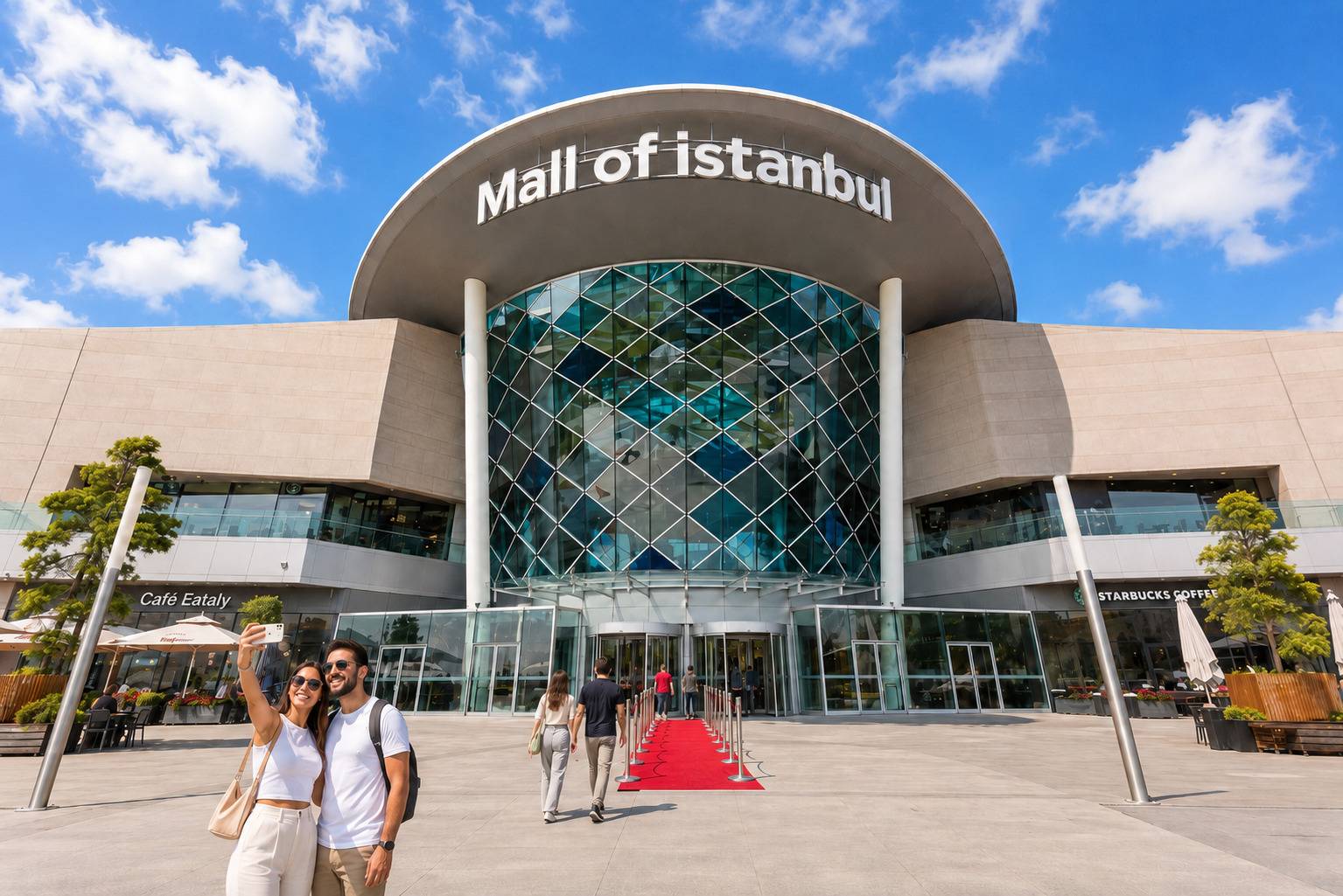 Tourists Outside Mall Of Istanbul